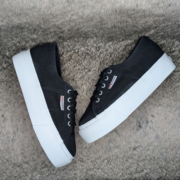 Superga 2740 Platform Sneakers Black Women's 7.5 - Picture 9 of 12